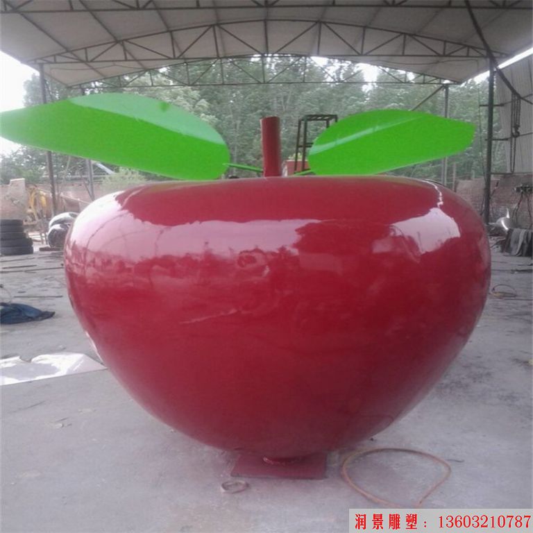 苹果雕塑 仿真水果 红苹果雕塑